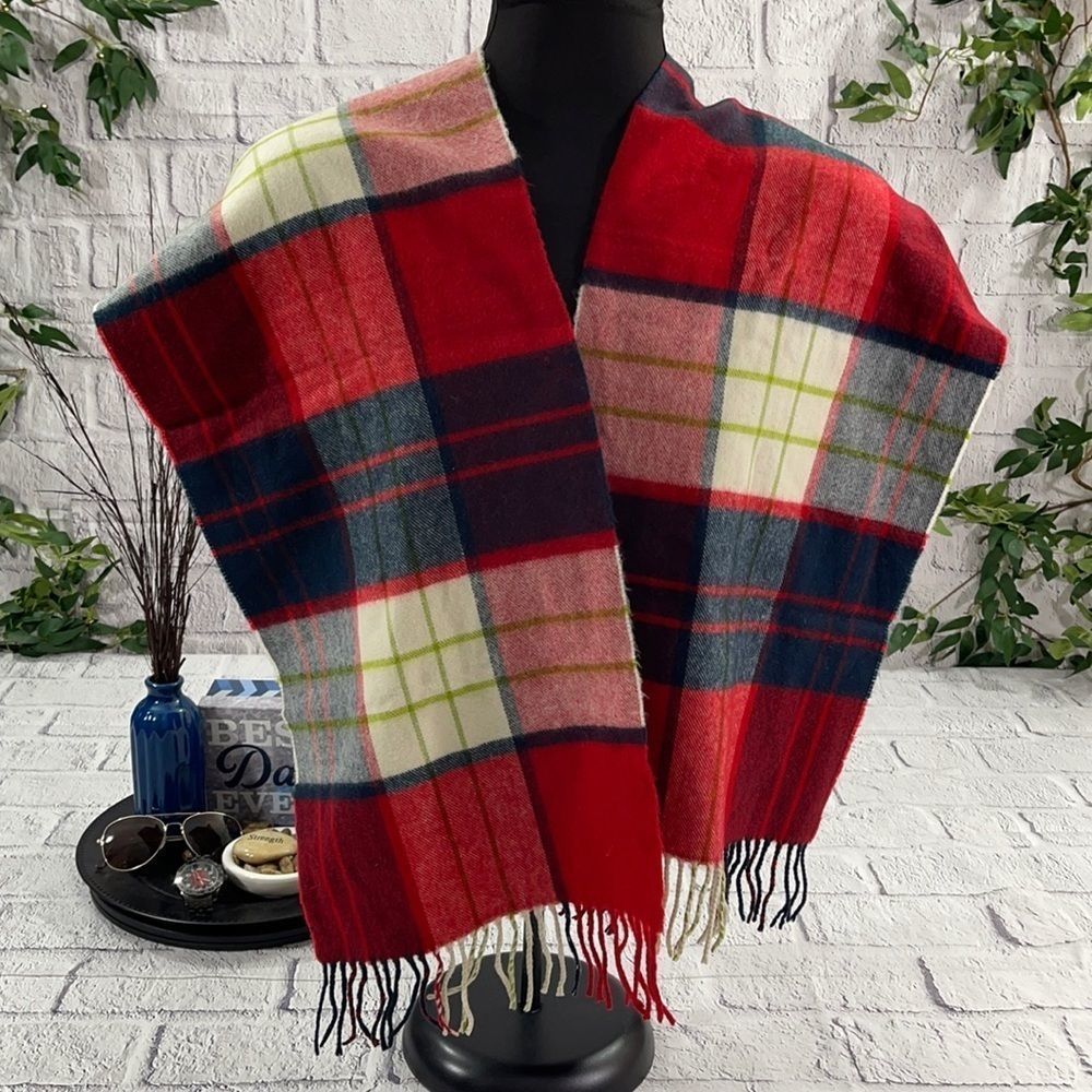 Men’s Multicolored Plaid Cashmere Scarf (OS) V04